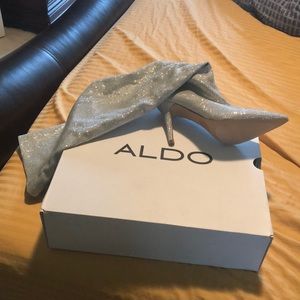 Aldo’s Clair’s rhinestone knee- hi boots. Size 9